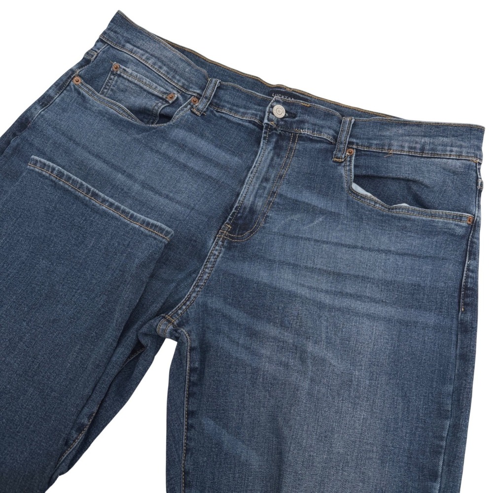 Lucky Brand 221 Straight Jeans Mens 38x32 Blue Denim Stretch Casual Classic